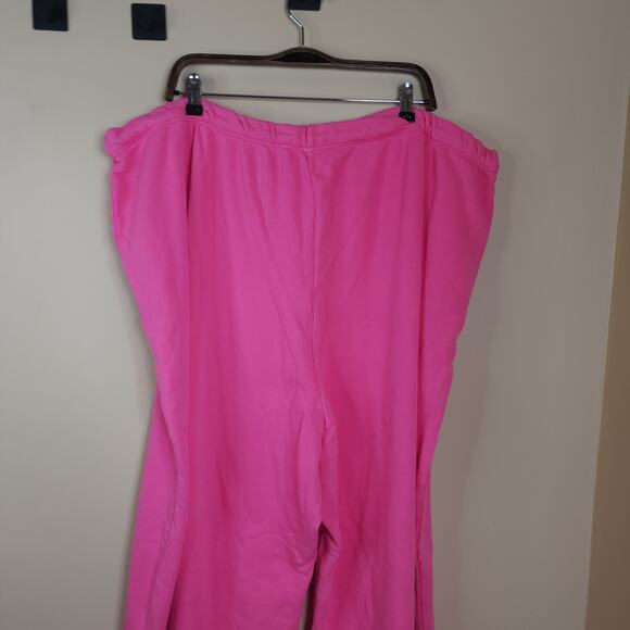 SKIMS Drapey French Terry Pants in Neon Hot Pink Size 4X - Picture 6 of 7